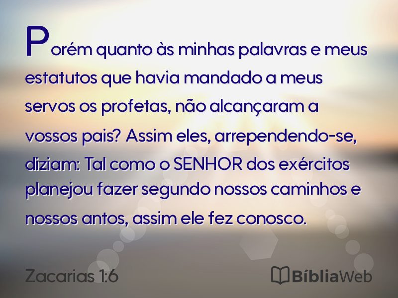 Zacarias 1:6 em imagem para compartilhar