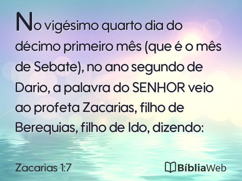 Zacarias 1:7 em imagem para compartilhar