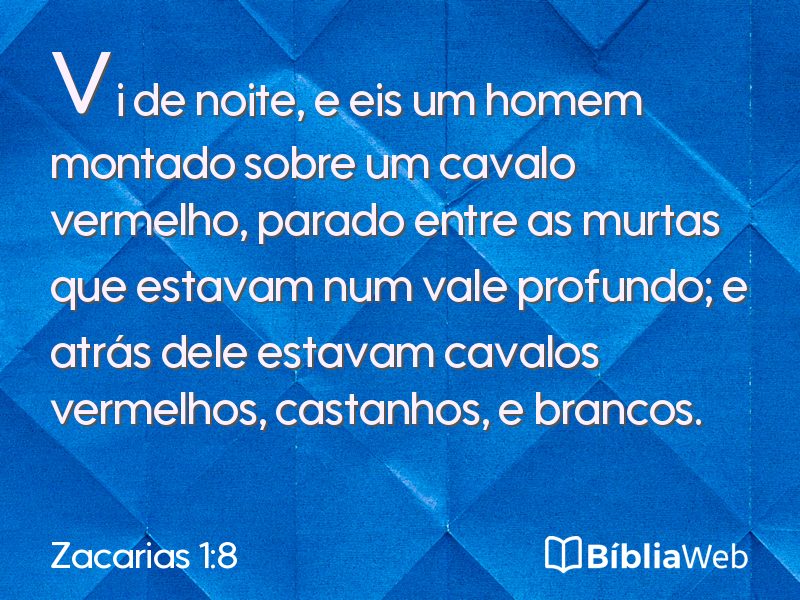 Zacarias 1:8 em imagem para compartilhar