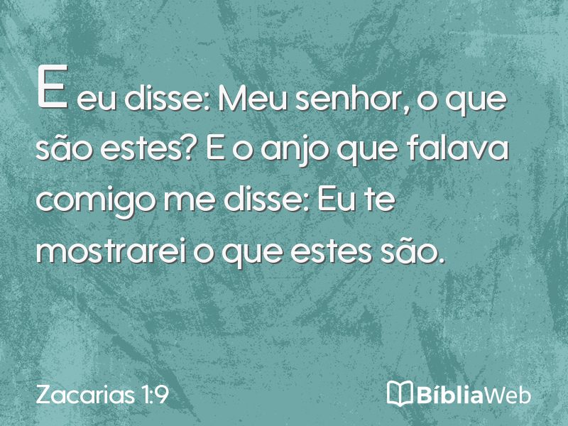 Zacarias 1:9 em imagem para compartilhar
