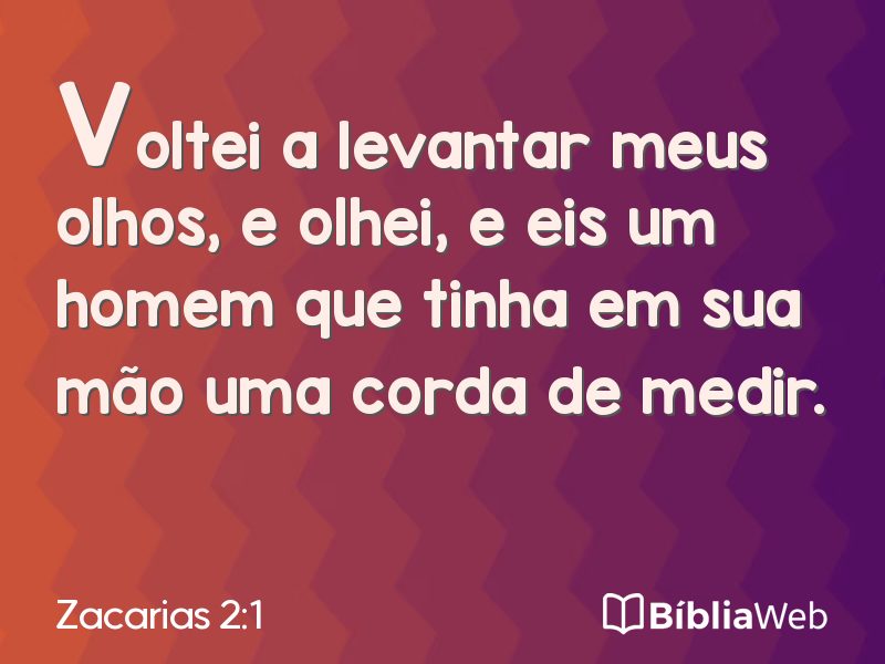 Zacarias 2:1 em imagem para compartilhar