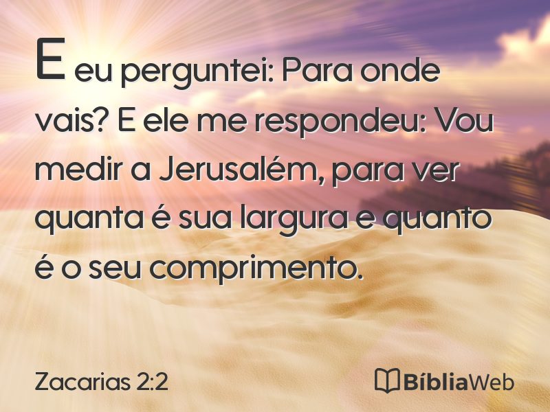 Zacarias 2:2 em imagem para compartilhar