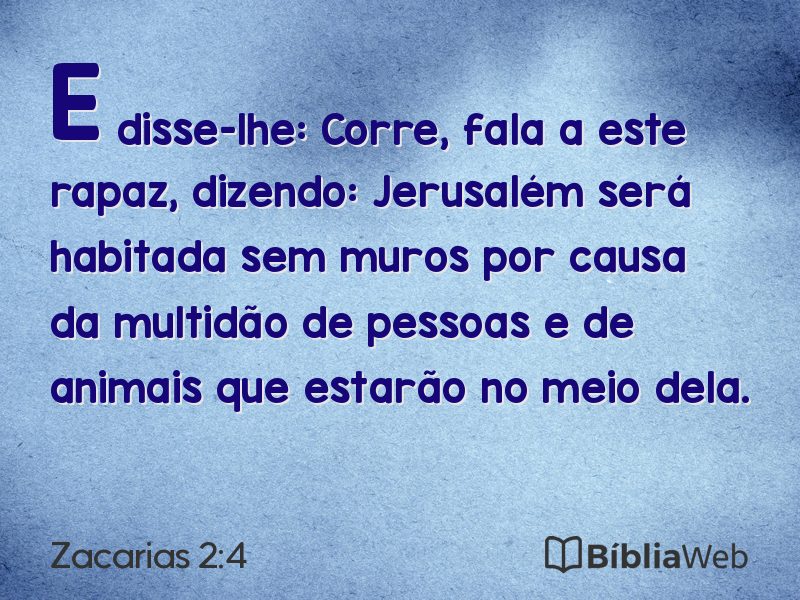 Zacarias 2:4 em imagem para compartilhar