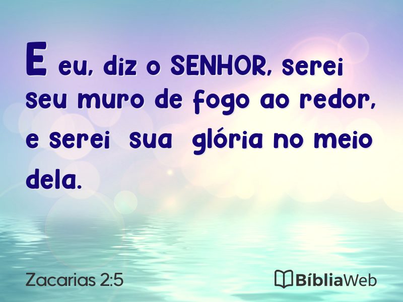 Zacarias 2:5 em imagem para compartilhar