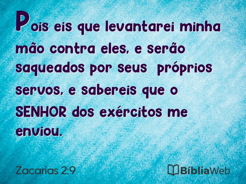 Zacarias 2:9 em imagem para compartilhar