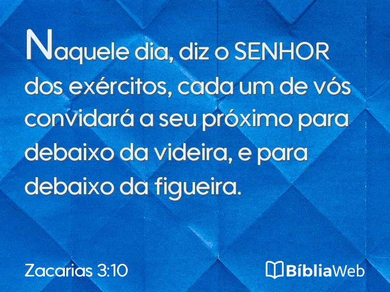 Zacarias 3:10 em imagem para compartilhar