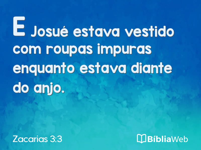 Zacarias 3:3 em imagem para compartilhar