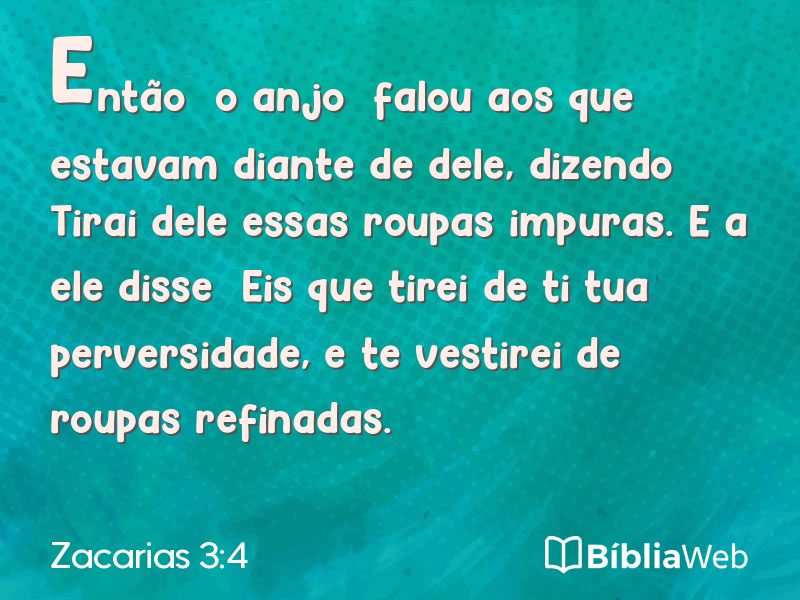 Zacarias 3:4 em imagem para compartilhar