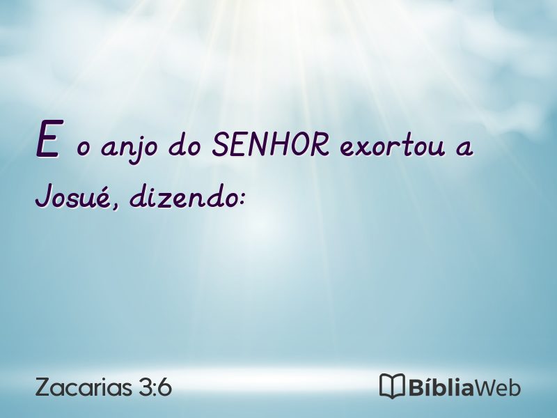 Zacarias 3:6 em imagem para compartilhar