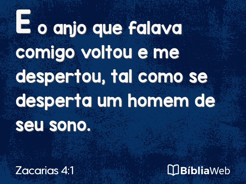Zacarias 4:1 em imagem para compartilhar