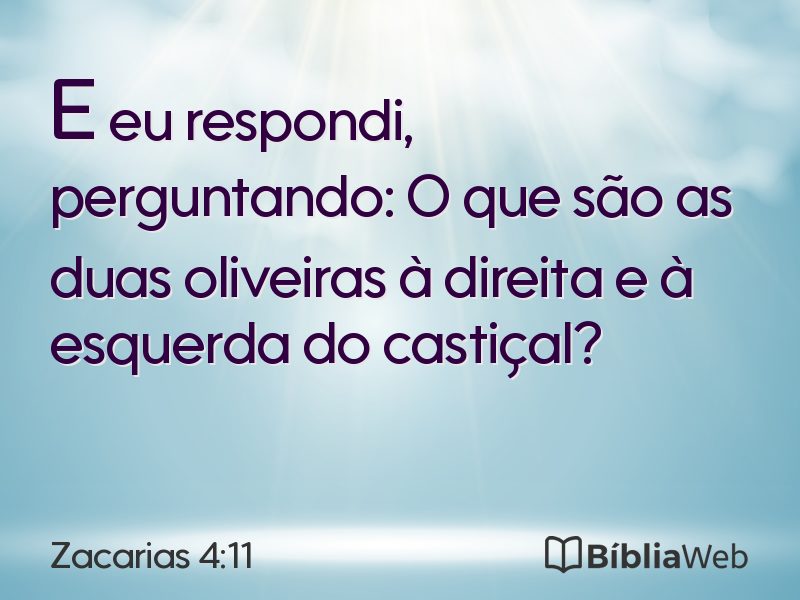Zacarias 4:11 em imagem para compartilhar
