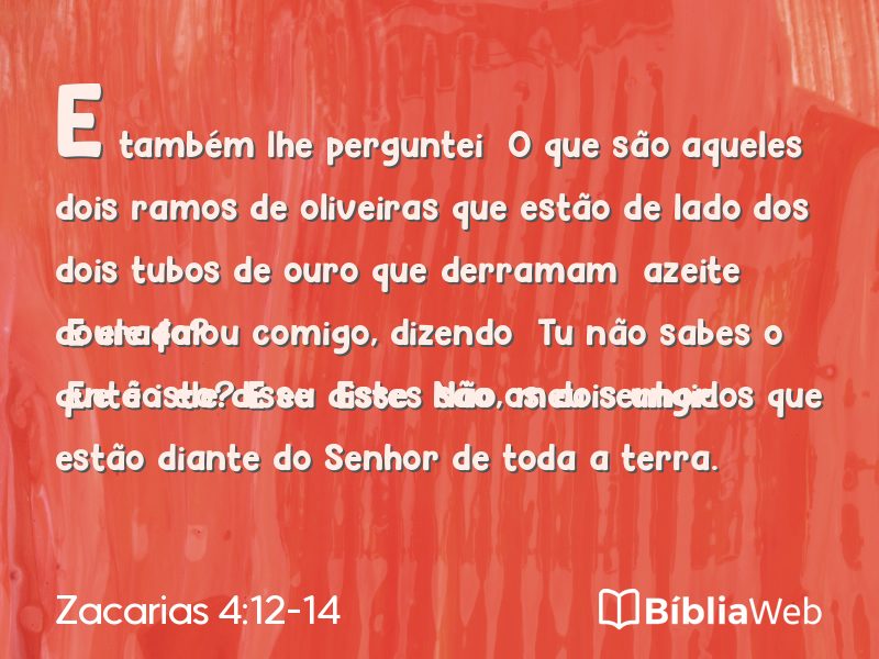 Zacarias 4:12-14 em imagem para compartilhar