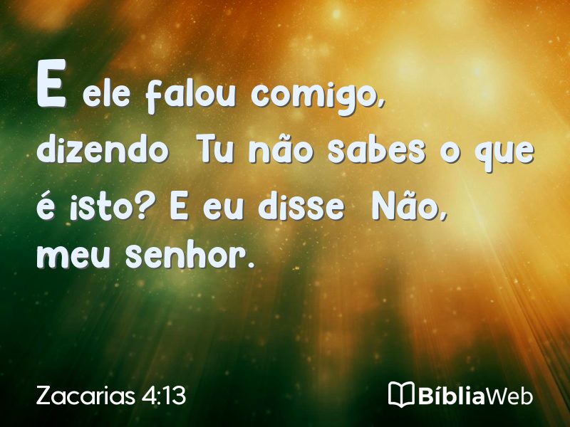 Zacarias 4:13 em imagem para compartilhar