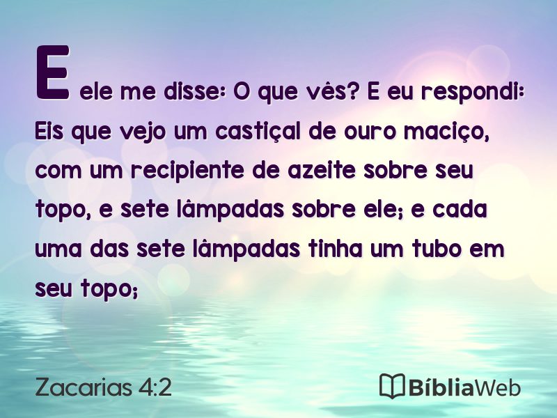 Zacarias 4:2 em imagem para compartilhar
