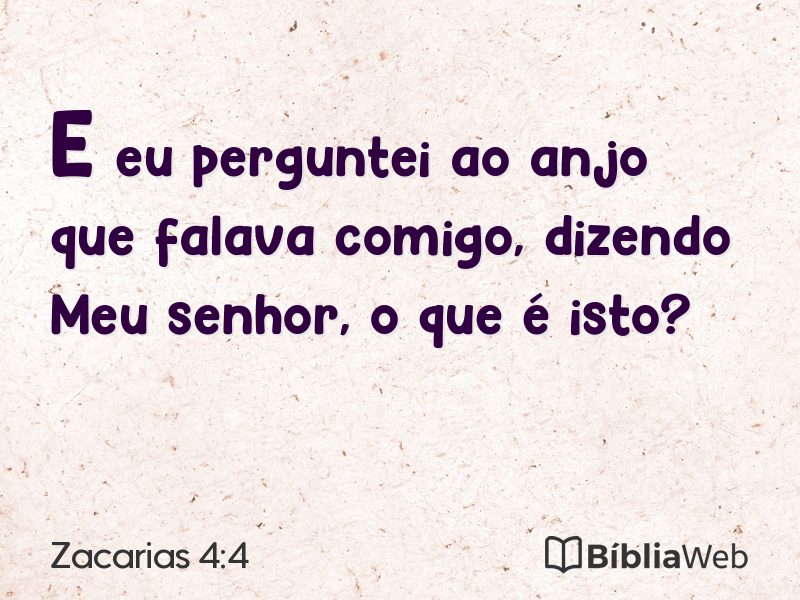 Zacarias 4:4 em imagem para compartilhar