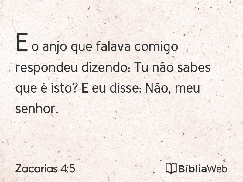 Zacarias 4:5 em imagem para compartilhar