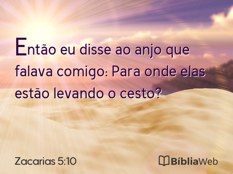 Zacarias 5:10 em imagem para compartilhar