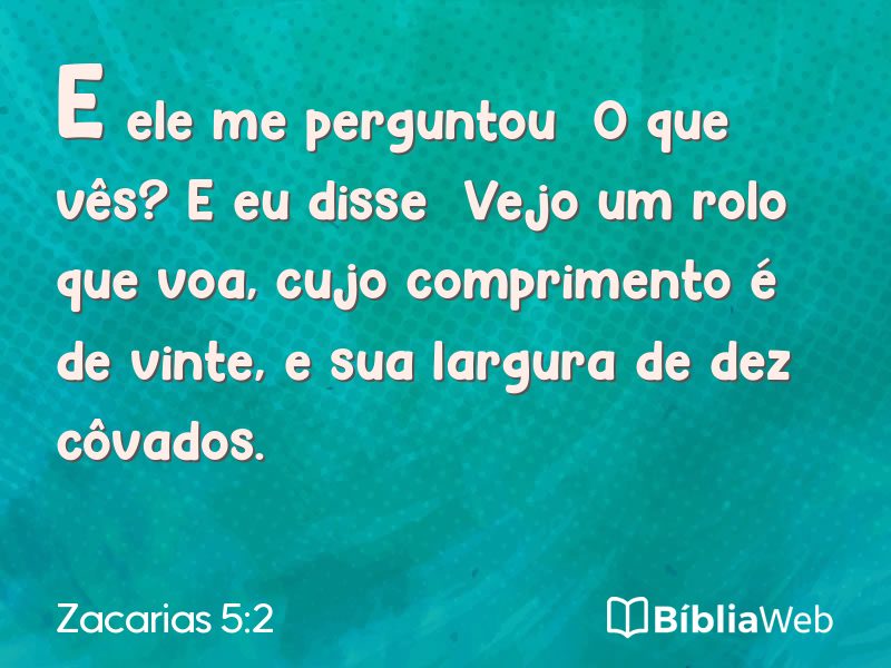 Zacarias 5:2 em imagem para compartilhar