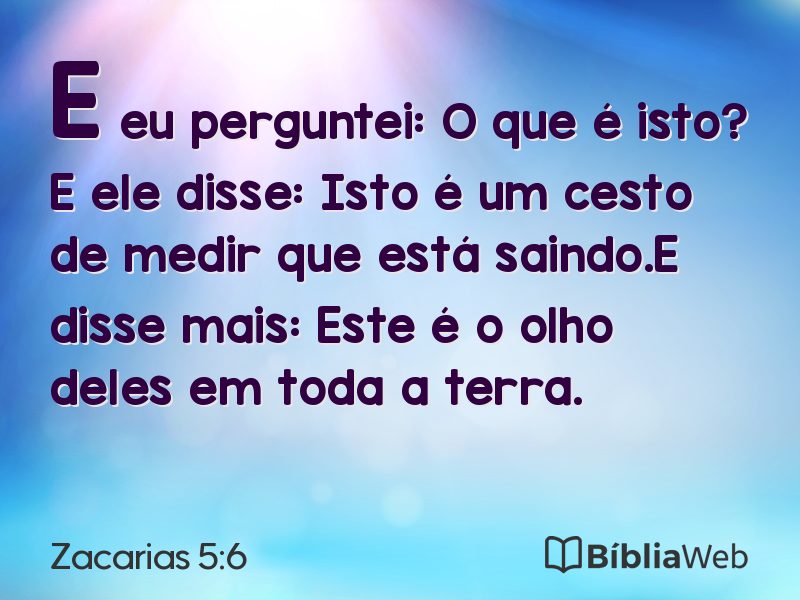 Zacarias 5:6 em imagem para compartilhar