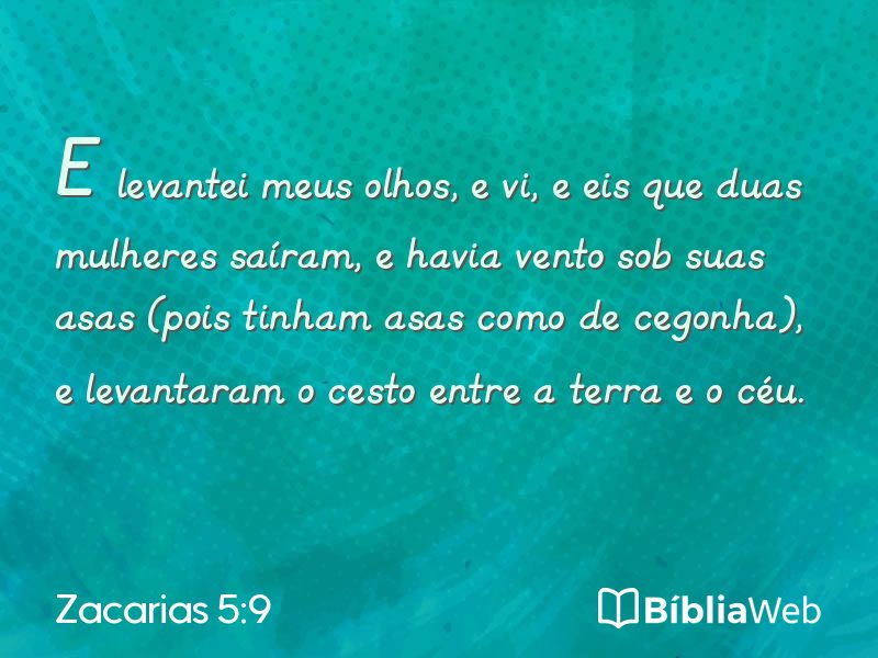 Zacarias 5:9 em imagem para compartilhar