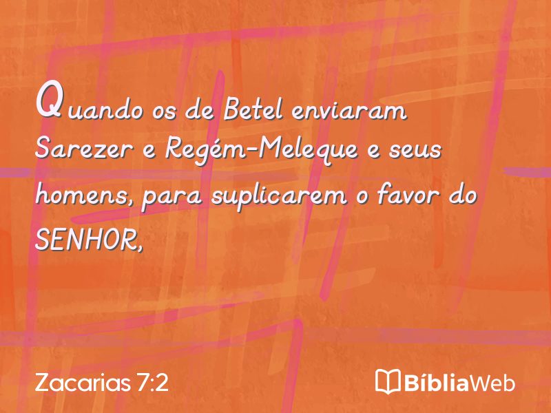 Zacarias 7:2 em imagem para compartilhar