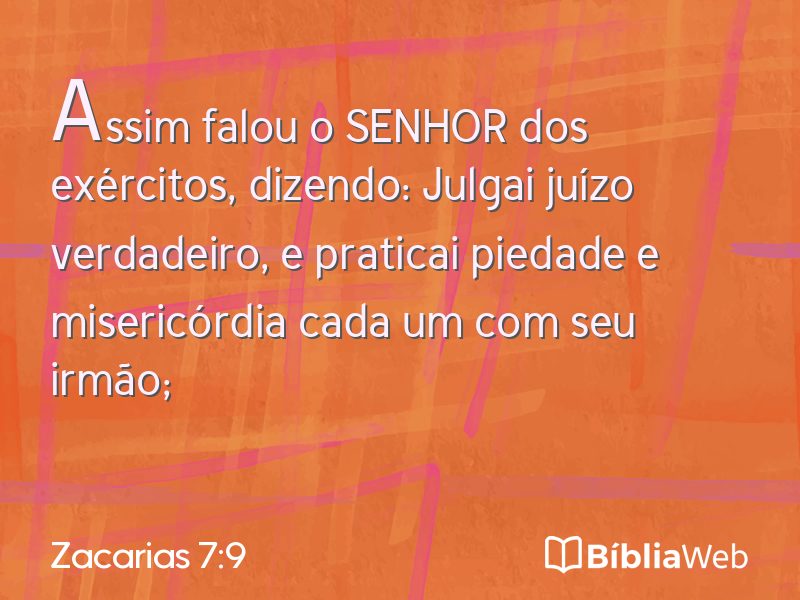 Zacarias 7:9 em imagem para compartilhar