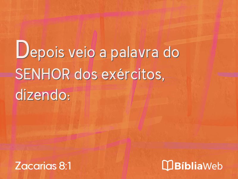 Zacarias 8:1 em imagem para compartilhar