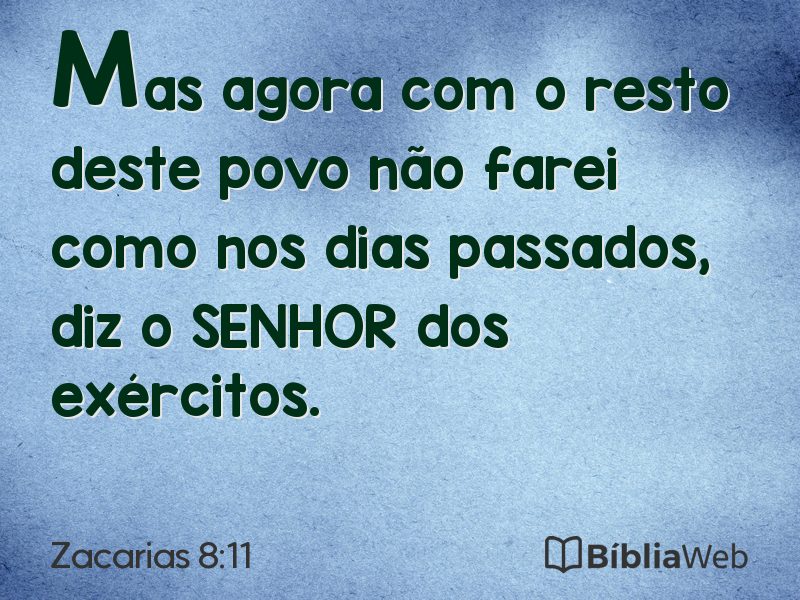 Zacarias 8:11 em imagem para compartilhar