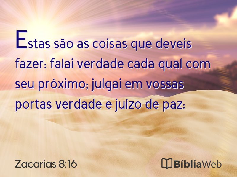 Zacarias 8:16 em imagem para compartilhar