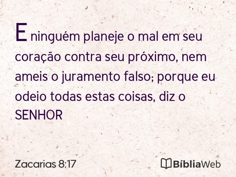 Zacarias 8:17 em imagem para compartilhar