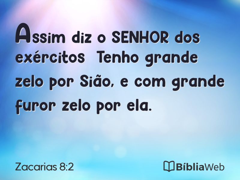 Zacarias 8:2 em imagem para compartilhar