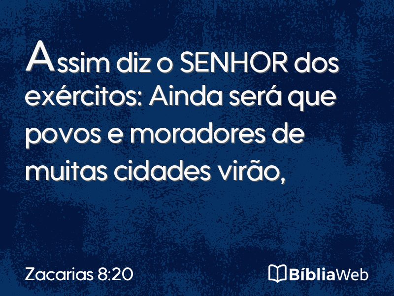 Zacarias 8:20 em imagem para compartilhar