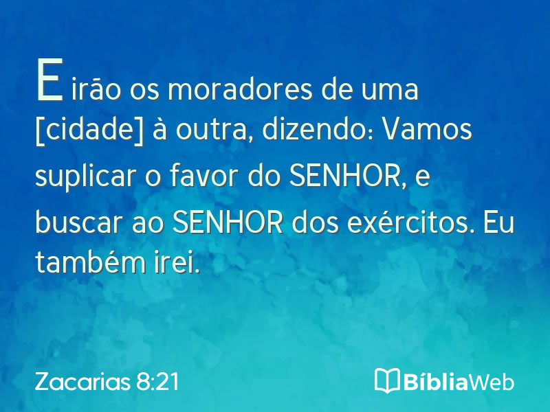 Zacarias 8:21 em imagem para compartilhar