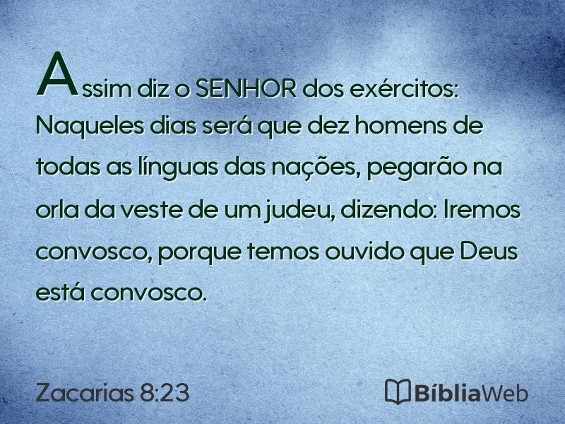 Zacarias 8:23 em imagem para compartilhar
