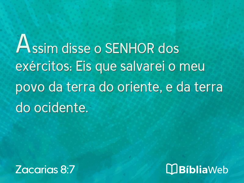 Zacarias 8:7 em imagem para compartilhar
