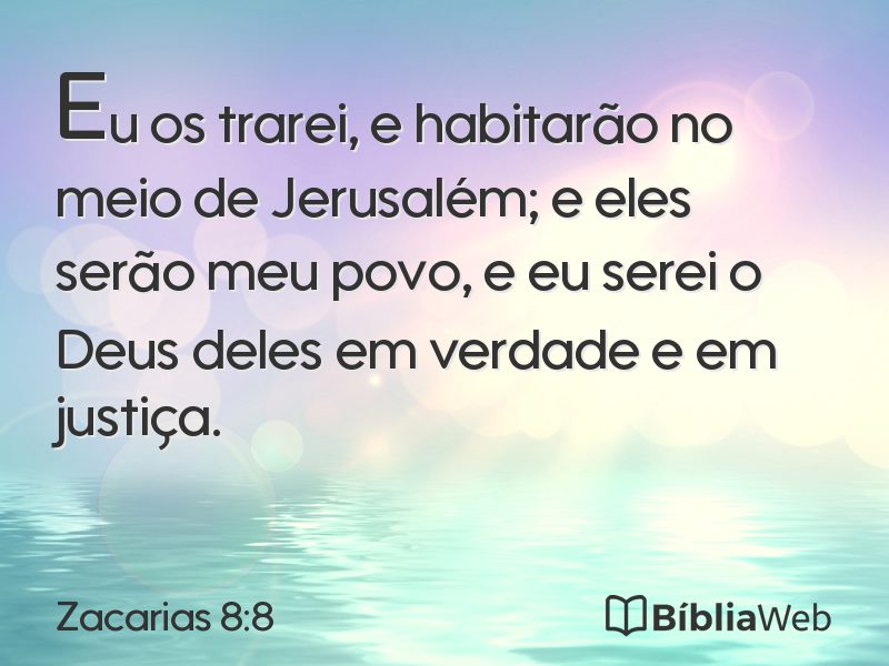 Zacarias 8:8 em imagem para compartilhar