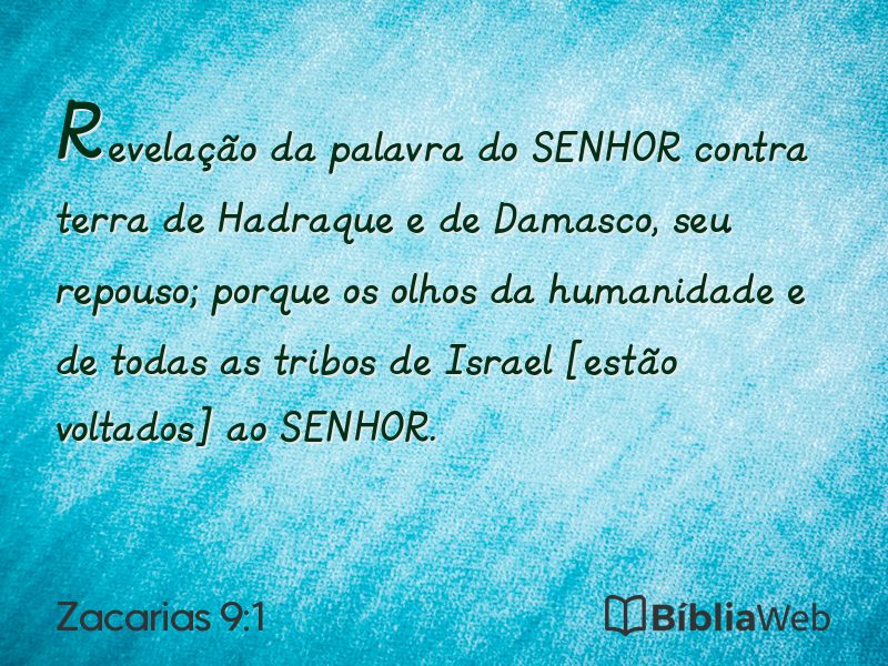 Zacarias 9:1 em imagem para compartilhar