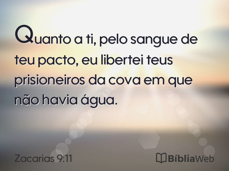 Zacarias 9:11 em imagem para compartilhar