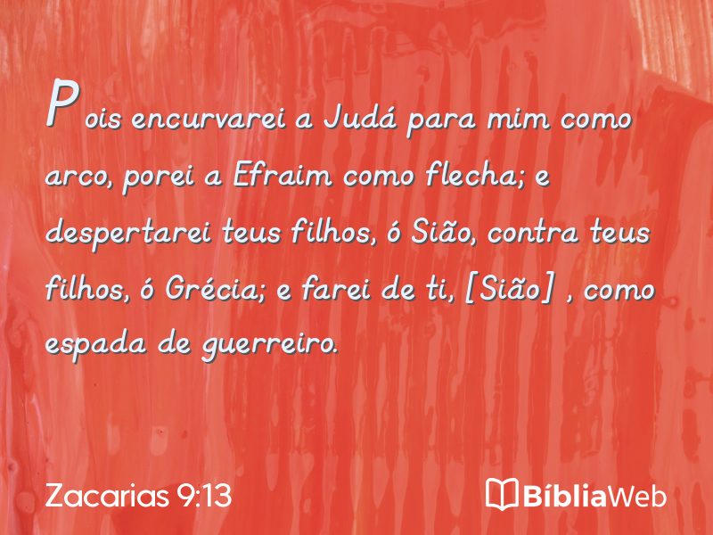 Zacarias 9:13 em imagem para compartilhar