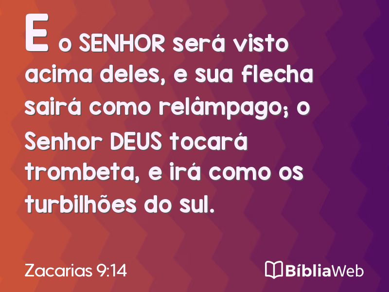 Zacarias 9:14 em imagem para compartilhar