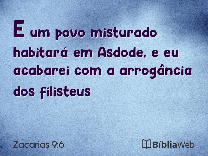 Zacarias 9:6 em imagem para compartilhar
