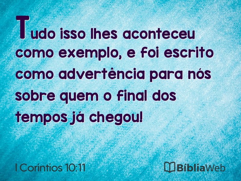 I Coríntios 10:11 em imagem para compartilhar