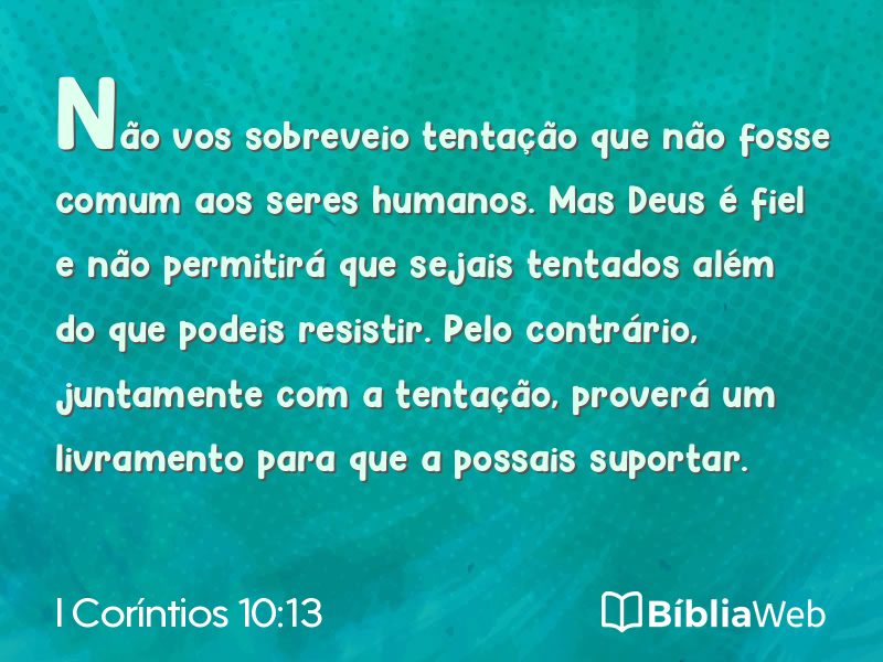 I Coríntios 10:13 em imagem para compartilhar