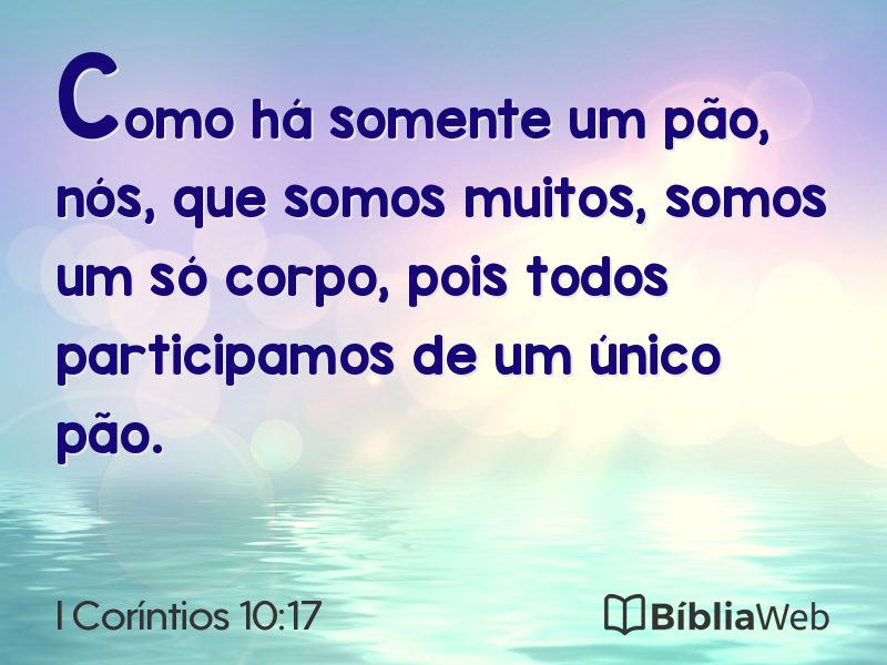 I Coríntios 10:17 em imagem para compartilhar