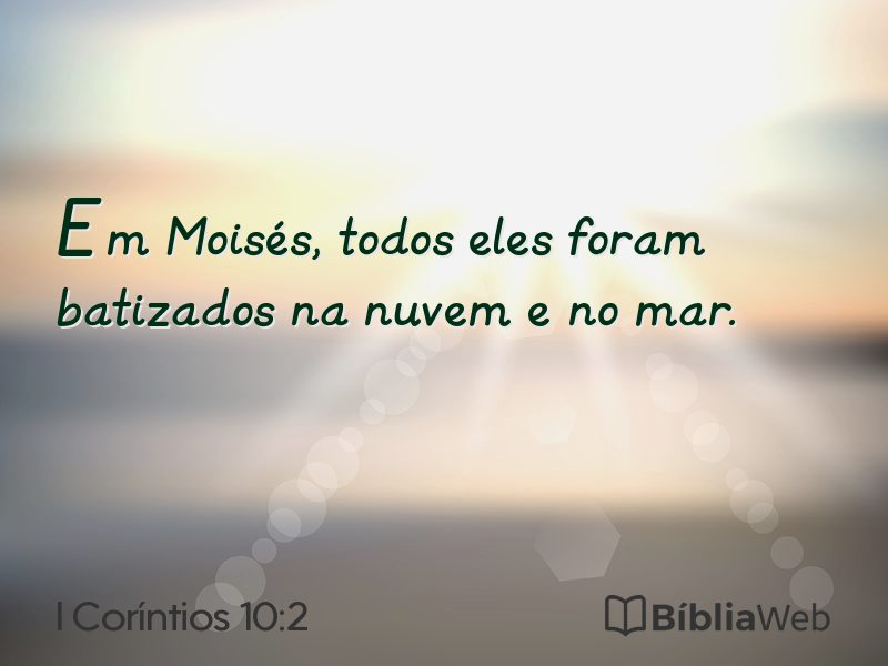 I Coríntios 10:2 em imagem para compartilhar