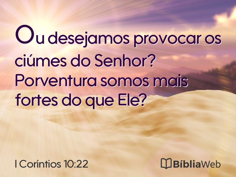 I Coríntios 10:22 em imagem para compartilhar