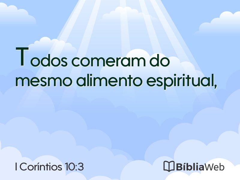 I Coríntios 10:3 em imagem para compartilhar