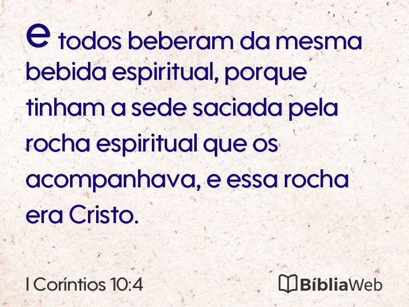 I Coríntios 10:4 em imagem para compartilhar