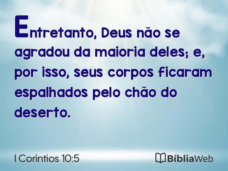 I Coríntios 10:5 em imagem para compartilhar