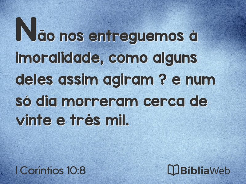 I Coríntios 10:8 em imagem para compartilhar